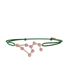 Pembe kuvars 18 ayar rose altın bileklik