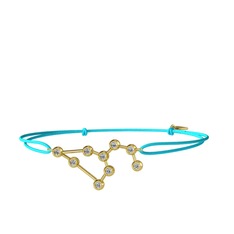 Leo Bileklik - Swarovski 925 ayar altın kaplama gümüş bileklik #1yhup5r