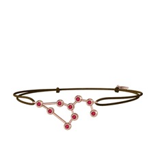 Rodolit garnet 18 ayar rose altın bileklik