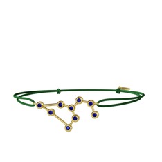 Leo Bileklik - Lab safir 925 ayar altın kaplama gümüş bileklik #2pkmwm