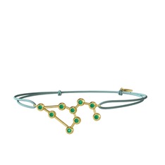 Leo Bileklik - Kök zümrüt 8 ayar altın bileklik #2ya49o