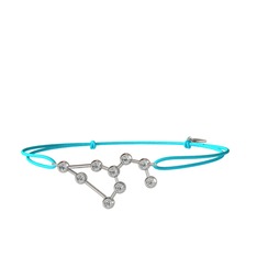 Leo Bileklik - Swarovski 8 ayar beyaz altın bileklik #400kh7