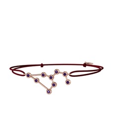 Leo Bileklik - Ametist 925 ayar rose altın kaplama gümüş bileklik #49u2rn