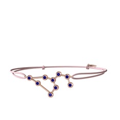 Leo Bileklik - Lab safir 14 ayar rose altın bileklik #534pzr