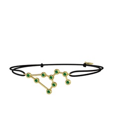 Yeşil kuvars 925 ayar altın kaplama gümüş bileklik