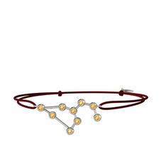 Sitrin 14 ayar beyaz altın bileklik