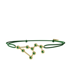 Leo Bileklik - Yeşil kuvars 18 ayar altın bileklik #80pu2j