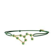 Leo Bileklik - Kök zümrüt 18 ayar altın bileklik #8dwlss