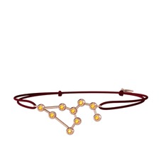 Leo Bileklik - Sitrin 18 ayar rose altın bileklik #8fyz50