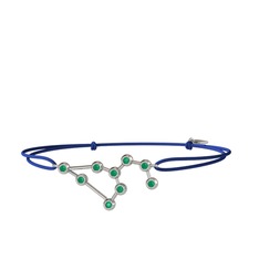 Leo Bileklik - Kök zümrüt 18 ayar beyaz altın bileklik #8iyqxo