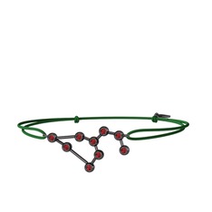 Leo Bileklik - Garnet 925 ayar siyah rodyum kaplama gümüş bileklik #8ne1yf