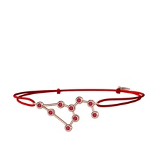Leo Bileklik - Rodolit garnet 925 ayar rose altın kaplama gümüş bileklik #a1vgei