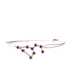 Lab safir 14 ayar rose altın bileklik
