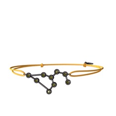 Peridot 925 ayar siyah rodyum kaplama gümüş bileklik