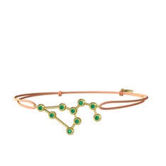 Leo Bileklik - Kök zümrüt 8 ayar altın bileklik #b70u0e