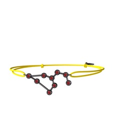 Leo Bileklik - Garnet 925 ayar siyah rodyum kaplama gümüş bileklik #cl3wk5