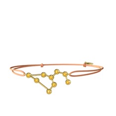 Leo Bileklik - Sitrin 925 ayar altın kaplama gümüş bileklik #ctev6k