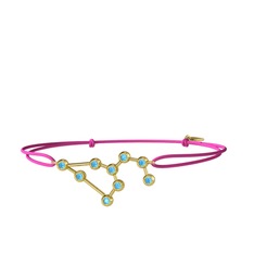 Akuamarin 14 ayar altın bileklik