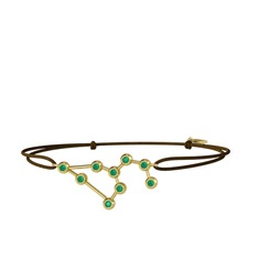 Leo Bileklik - Kök zümrüt 925 ayar altın kaplama gümüş bileklik #d1i8t