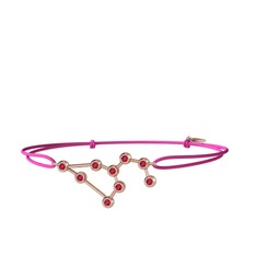 Rodolit garnet 925 ayar rose altın kaplama gümüş bileklik