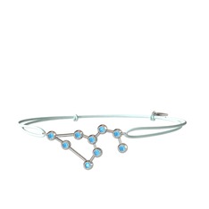 Leo Bileklik - Akuamarin 925 ayar gümüş bileklik #fcrklc