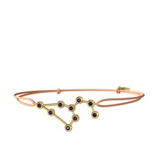 Leo Bileklik - Ametist 14 ayar altın bileklik #fmo1wi