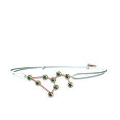 Leo Bileklik - Yeşil kuvars 8 ayar rose altın bileklik #hbens9