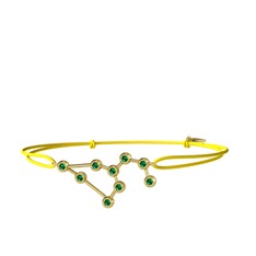 Yeşil kuvars 925 ayar altın kaplama gümüş bileklik
