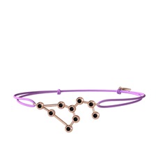 Leo Bileklik - Siyah zirkon 18 ayar rose altın bileklik #ke1oz5