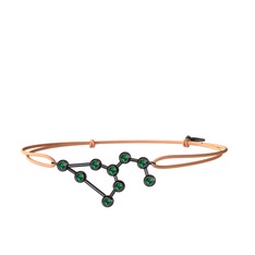 Leo Bileklik - Yeşil kuvars 925 ayar siyah rodyum kaplama gümüş bileklik #klokrw