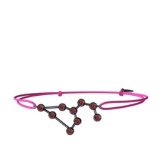 Leo Bileklik - Garnet 925 ayar siyah rodyum kaplama gümüş bileklik #kmfoub