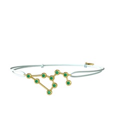 Leo Bileklik - Kök zümrüt 14 ayar altın bileklik #l00ti0