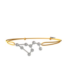 Leo Bileklik - Swarovski 8 ayar beyaz altın bileklik #lhk5lb