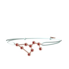 Leo Bileklik - Garnet 925 ayar rose altın kaplama gümüş bileklik #lkyuey