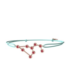 Leo Bileklik - Rodolit garnet 8 ayar rose altın bileklik #mwvy78