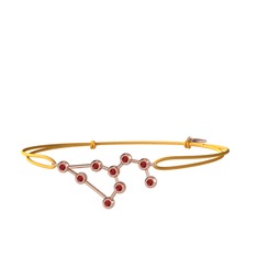 Leo Bileklik - Garnet 8 ayar rose altın bileklik #otkbww