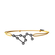 Leo Bileklik - Swarovski 925 ayar siyah rodyum kaplama gümüş bileklik #p5x6bg