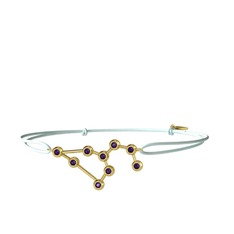 Leo Bileklik - Ametist 8 ayar altın bileklik #pgdc0k