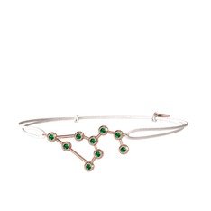 Leo Bileklik - Yeşil kuvars 14 ayar rose altın bileklik #pj41ty