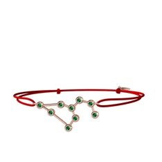 Leo Bileklik - Yeşil kuvars 8 ayar rose altın bileklik #qi90cf