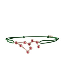 Leo Bileklik - Rodolit garnet 925 ayar rose altın kaplama gümüş bileklik #qp440n