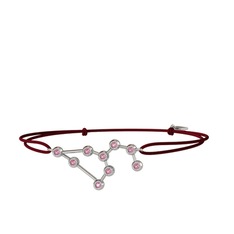 Leo Bileklik - Pembe kuvars 925 ayar gümüş bileklik #s94dgh