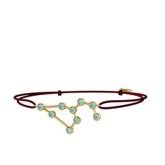 Leo Bileklik - Akuamarin 18 ayar altın bileklik #uc5605