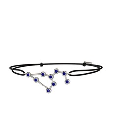 Lab safir 18 ayar beyaz altın bileklik