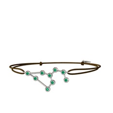 Leo Bileklik - Kök zümrüt 925 ayar gümüş bileklik #wtipl7