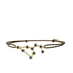 Lab safir 925 ayar altın kaplama gümüş bileklik