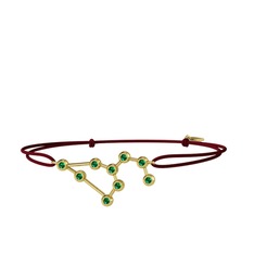 Leo Bileklik - Yeşil kuvars 18 ayar altın bileklik #xvun10