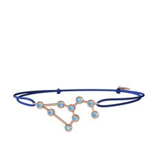 Leo Bileklik - Akuamarin 8 ayar rose altın bileklik #y7dm11