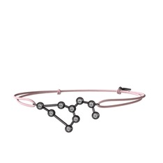 Leo Bileklik - Swarovski 925 ayar siyah rodyum kaplama gümüş bileklik #z50w5q