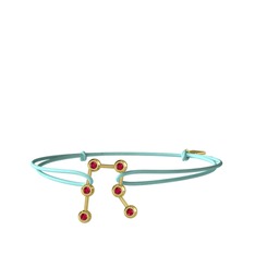 Gemini Bileklik - Rodolit garnet 18 ayar altın bileklik #105ck8s